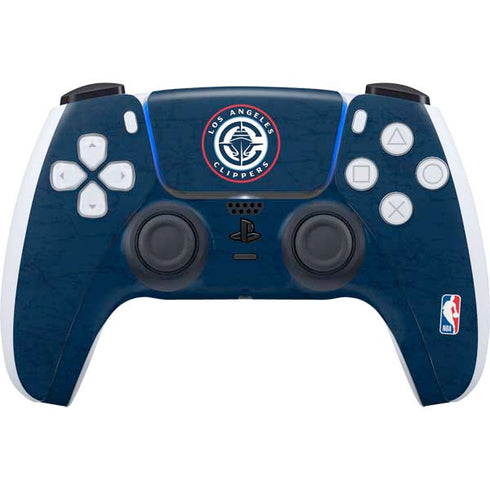 NBA Los Angeles Clippers Distressed Blue PS5 Controller Skin